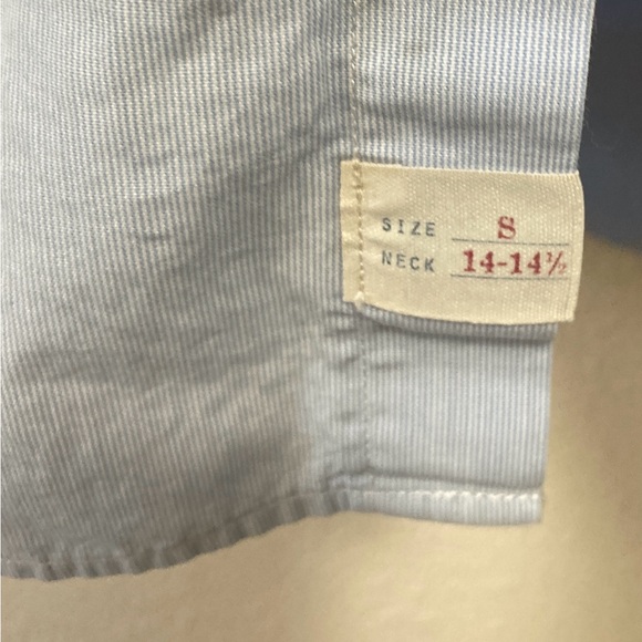 J Crew Shirtings Cotton Long Sleeve Light Blue Men's Shirt with White Collar S - Picture 8 of 16